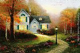 Thomas Kinkade Canvas Paintings - The Blessings Of Autumn